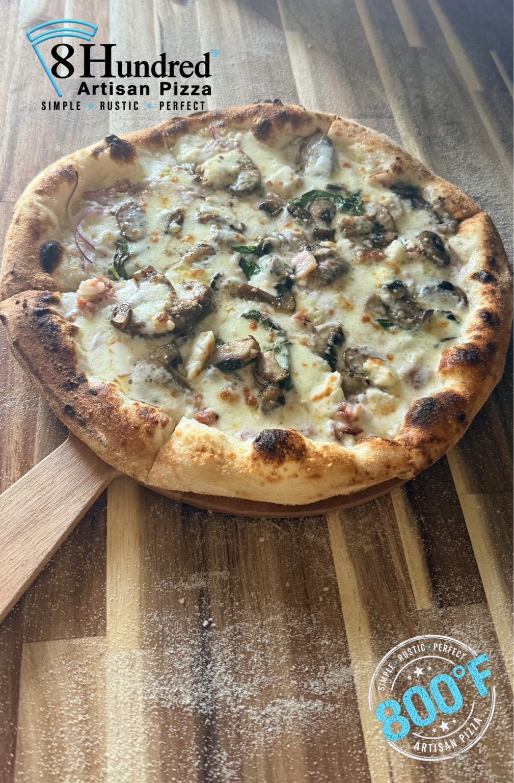 White artisan pizza